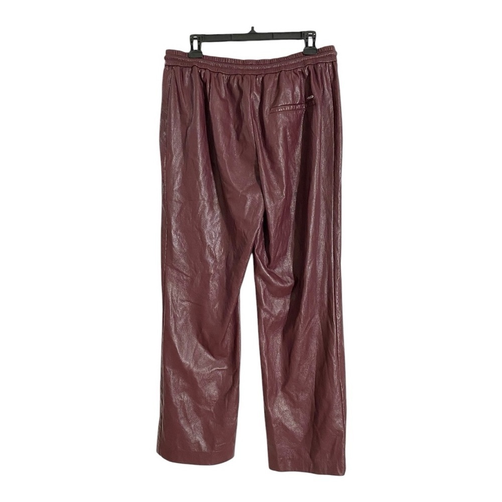 Boss Tareta Faux Leather Pant in Burgundy Wine Size 12 - Picture 5 of 8
